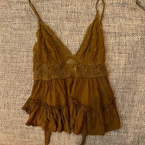 Free People Lace Babydoll Tank